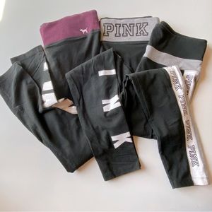 PINK Yoga Leggings Set of Three size Medium
